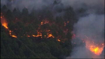 Tres incendios sin controlar en las islas Canarias