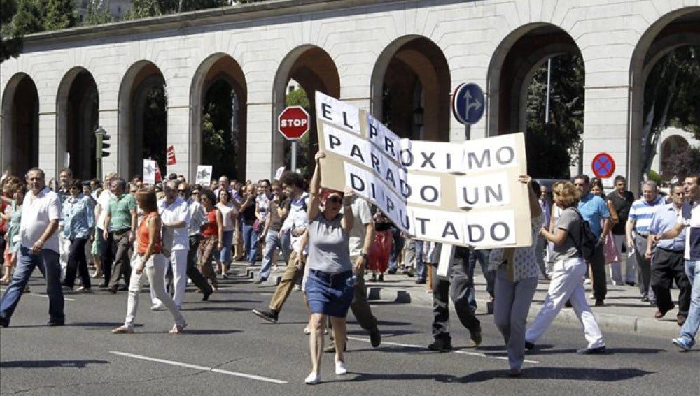 Funcionarios en la Castellana