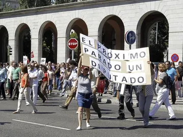 Funcionarios en la Castellana Funcionarios en la Castellana