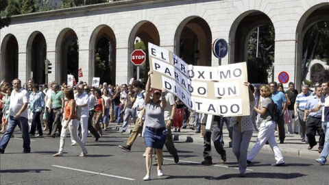 Funcionarios en la Castellana