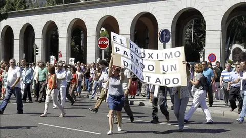 Funcionarios en la Castellana Funcionarios en la Castellana