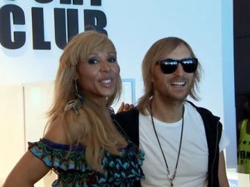 Cathy y David Guetta en Ibiza