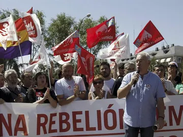 Cayo Lara encabeza las protestas Cayo Lara encabeza las protestas