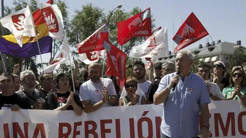 Cayo Lara encabeza las protestas Cayo Lara encabeza las protestas