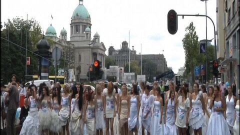 Carrera de novias en Serbia