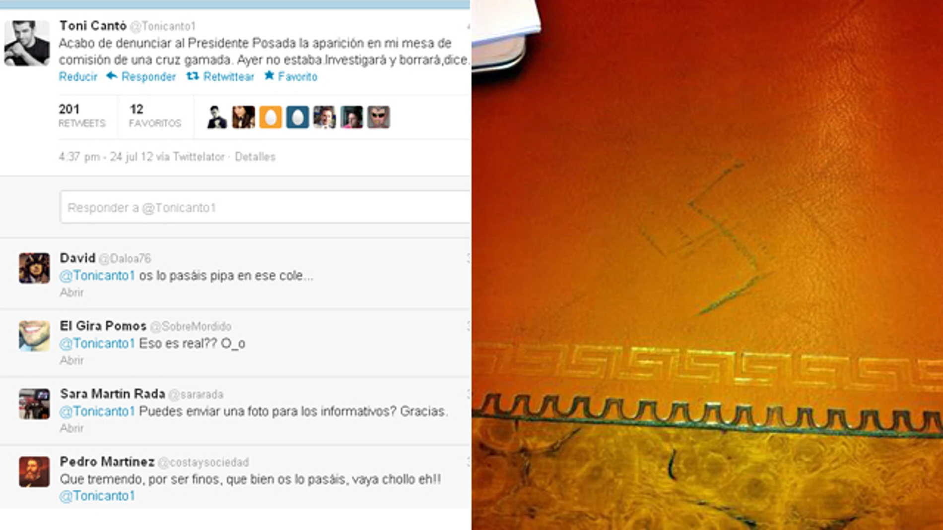 La mesa de Toni Cantó La mesa de Toni Cantó