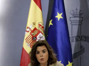 Soraya Sáez de Santamaría, en rueda de prensa Soraya Sáez de Santamaría, en rueda de prensa