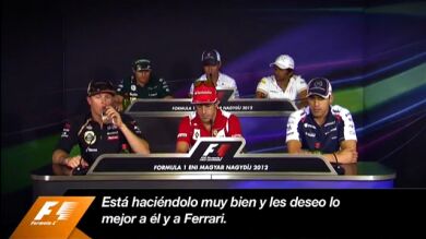 Los pilotos alaban a Alonso