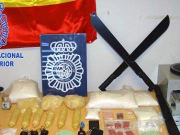 Material incautada de la banda china que distribuía una nueva droga en Madrid la "Kin Xin Guo"