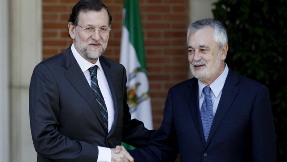 Rajoy con Griñán en Moncloa