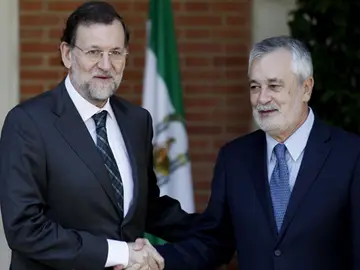 Rajoy con Griñán en Moncloa Rajoy con Griñán en Moncloa