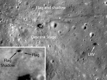 Imágen de la superficie en la que estuvo estacionado el módulo espacial Apollo 17