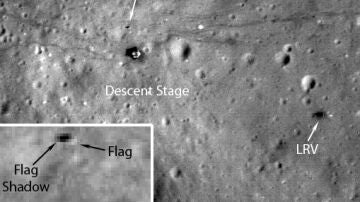 Imágen de la superficie en la que estuvo estacionado el módulo espacial Apollo 17