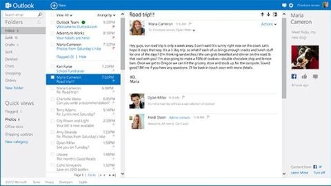 Interfaz de Outlook