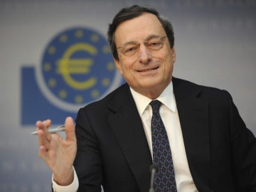 Mario Draghi tras la reunión del BCE
