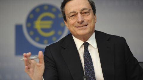 Mario Draghi tras la reuni&oacute;n del BCE