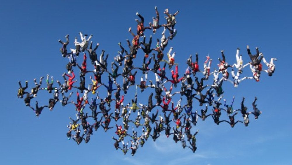 Record mundial de figuras en el aire