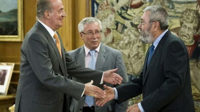 Los sindicatos plantean al Rey la posibilidad de un referéndum ante las medidas de ajuste