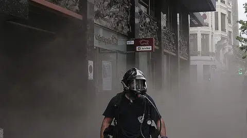 El ayuntamiento de León arde sin control El ayuntamiento de León arde sin control