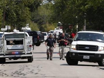 Escena del crimen de un tiroteo cerca de la Universidad Texas A&M