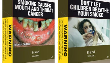 Australia venderá cajetillas de cigarrillos idénticas y sin marcas 