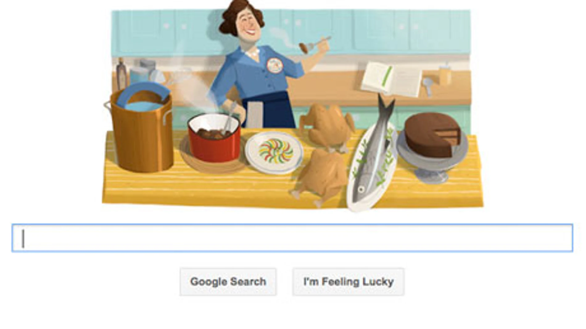 Doodle dedicado a Julia Child Doodle dedicado a Julia Child