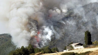 Se declara un incendio en la localidad navarra de Sorauren