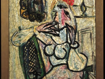'Mujer sentada con sombrero rojo', de Picasso