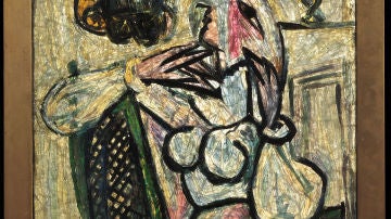 'Mujer sentada con sombrero rojo', de Picasso