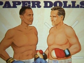 El duelo Obama-Romney, en recortables