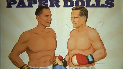 El duelo Obama-Romney, en recortables El duelo Obama-Romney, en recortables