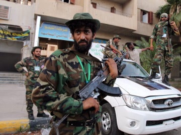 Soldados libios en Trípoli