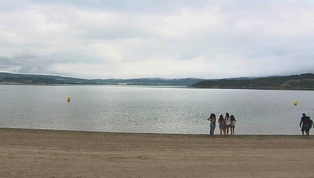 Playa artificial en As Pontes