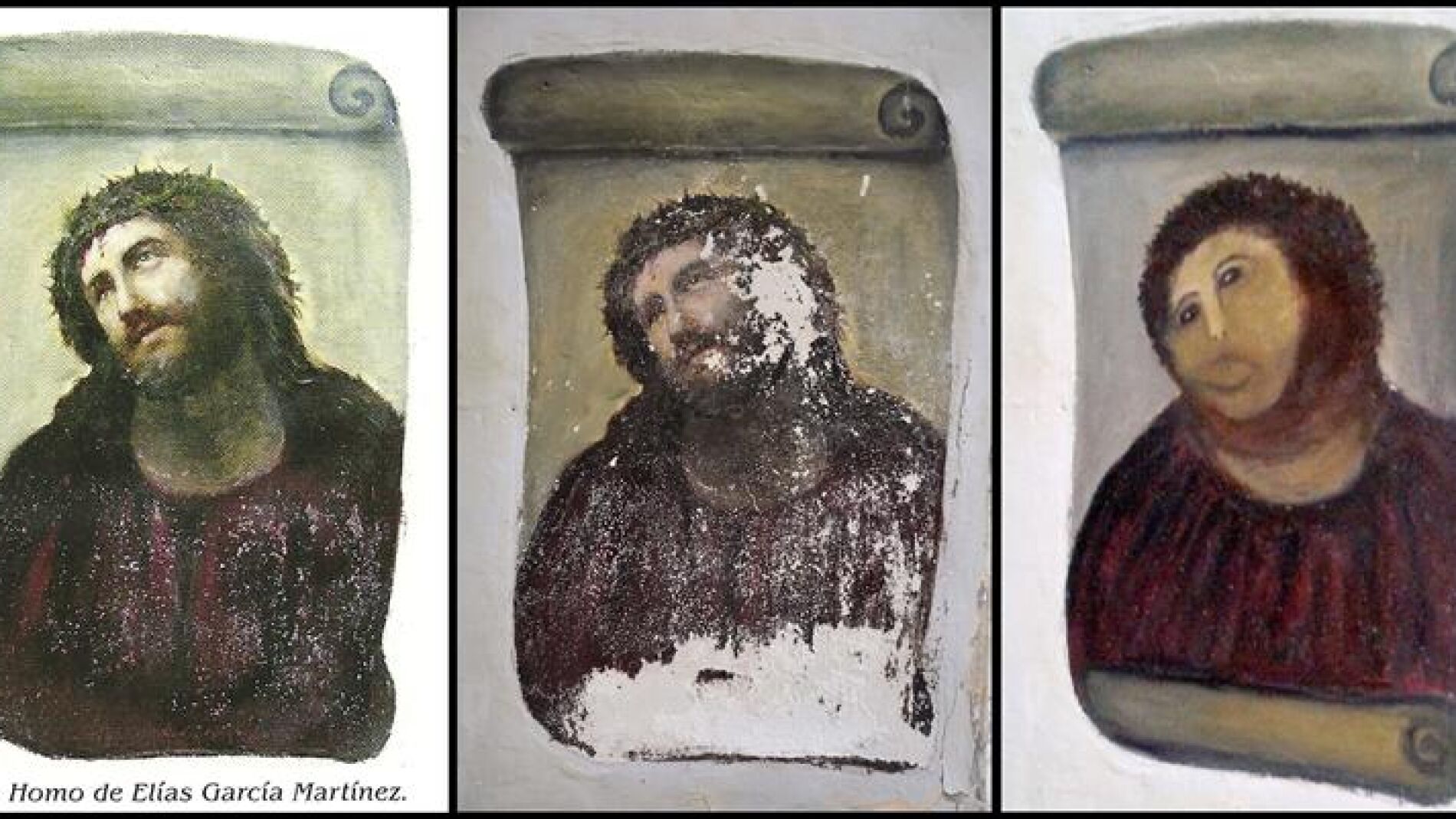 Del Ecce Homo pintado por el artista El&iacute;as Garc&iacute;a Mart&iacute;nez... al restaurado