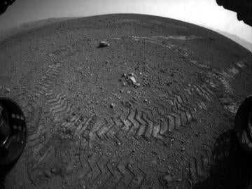El Curiosity deja su huella en Marte