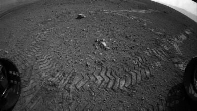 El Curiosity deja su huella en Marte