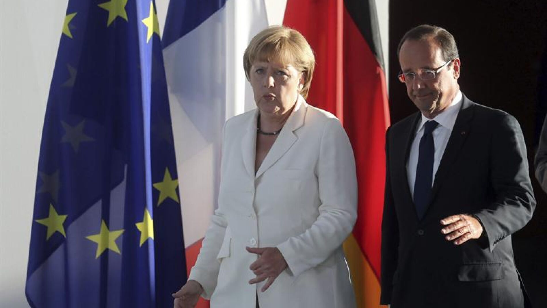 Angela Merkel y Fran&ccedil;ois Hollande se re&uacute;nen en Berl&iacute;n