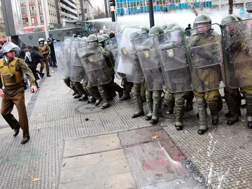 Batalla campal en Chile Batalla campal en Chile