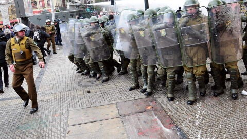 Batalla campal en Chile