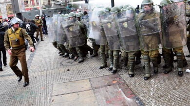Batalla campal en Chile
