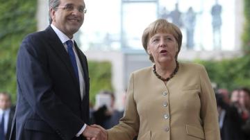 Merkel se reúne con Samaras para hablar sobre Grecia