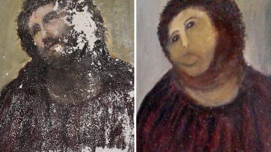 Los restauradores confían en recuperar el ecce homo 