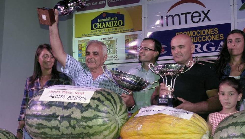 Un fruto de 85,650 kilos ha ganado el tradicional concurso de sandías y melones de Villanueva de la Serena