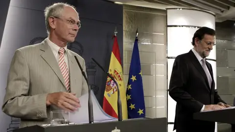 Mariano Rajoy y Herman Van Rompuy Mariano Rajoy y Herman Van Rompuy