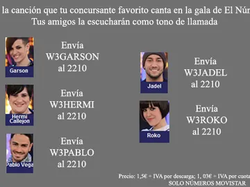 Tu canción favorita de 'El Número 1', en tu móvil Tu canción favorita de 'El Número 1', en tu móvil