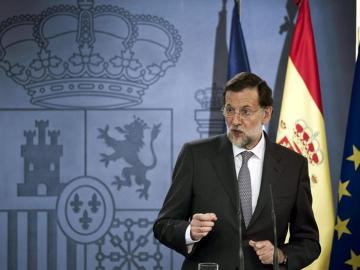 Rajoy en la rueda de prensa ofrecida con Hollande