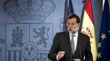Rajoy en la rueda de prensa ofrecida con Hollande