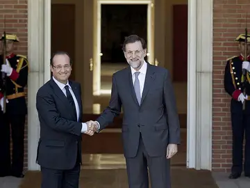 Hollande y Rajoy en La Moncloa Hollande y Rajoy en La Moncloa