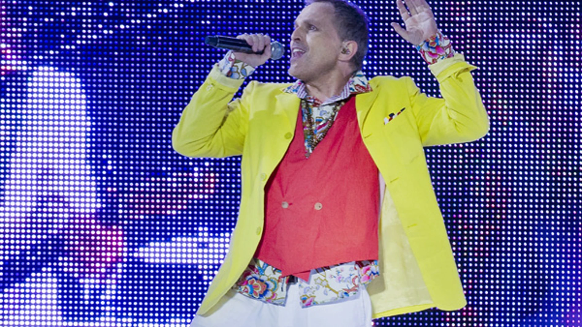 Miguel Bosé en un concierto durante este verano. Miguel Bosé en un concierto durante este verano.