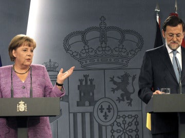 Mariano Rajoy con la Canciller alemana Angela Merkel